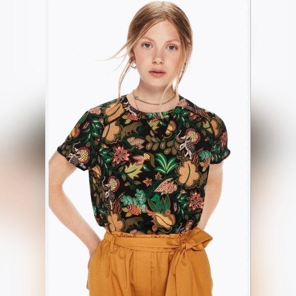 Soda Tops - Scotch & Soda (Dans La Nuit)/ Colorful Jungle Print Blouse/ Size US S